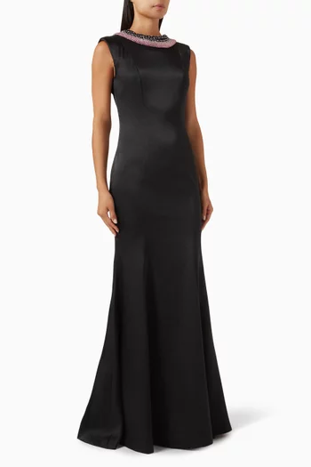 Bead-embellished Gown in Silk