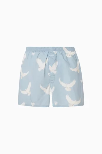 بوكسر بحياكة داخلية 3‏ بوصات قطن بوبلين