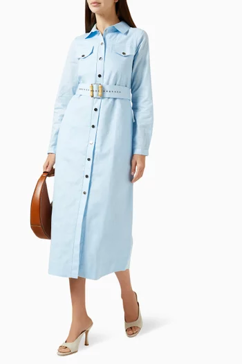 Carissa Belted Midi Shirt