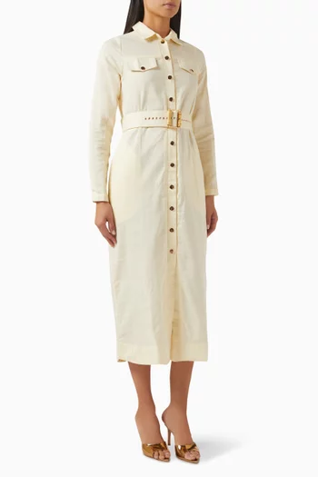 Carissa Belted Midi Shirt