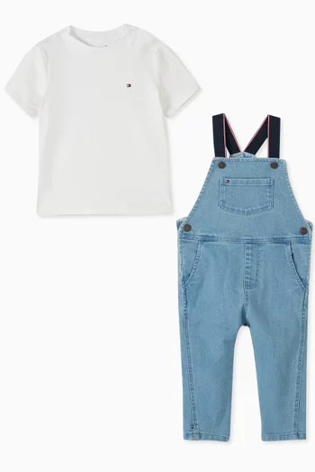 Dungarees & T-Shirt Set