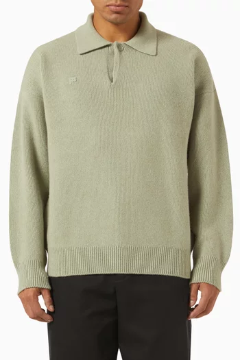 DNA Polo Sweater in Recycled Cashmere