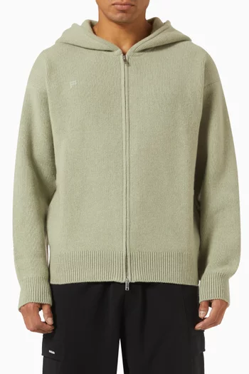 DNA Zipped Hoodie in Recycled Cashmere
