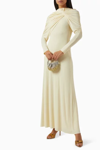 Talia Draped Maxi Dress in Jersey