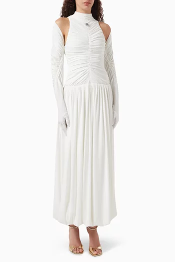 Inner Sanctum Maxi Dress in Stretch Crepe