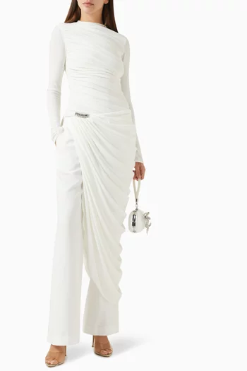 Equinox Draped Pants in Stretch Crepe