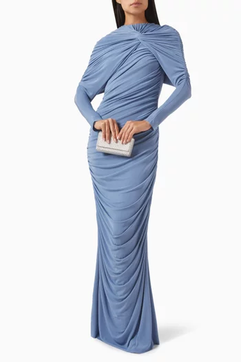 Emera Draped Maxi Dress in Jersey