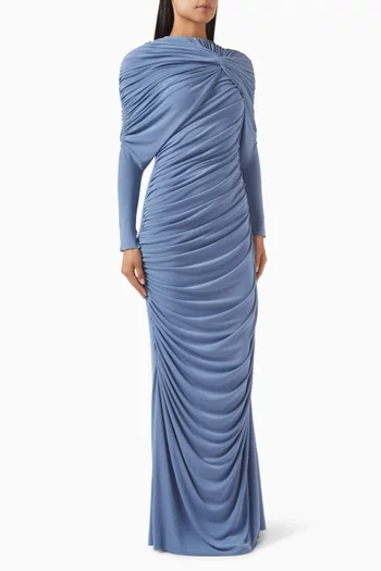Emera Draped Maxi Dress in Jersey