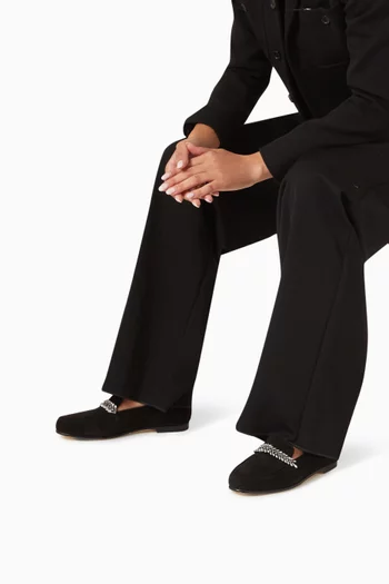 Pisufa Crystal-embellished Loafers in Velvet