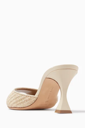 Jadara 70 Mule Sandals in Raffia