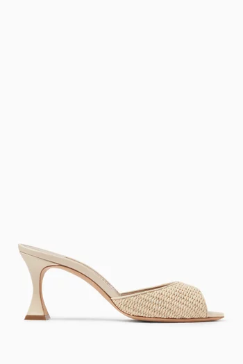 Jadara 70 Mule Sandals in Raffia