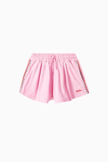 Logo-embroidered Shorts in Cotton-jersey