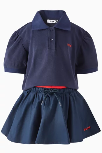 Logo-embroidered Polo Shirt in Cotton-pique