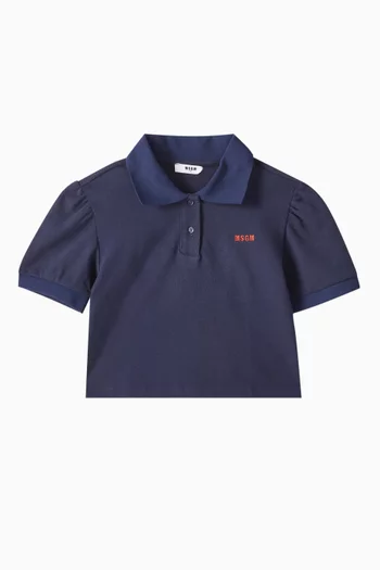 Logo-embroidered Polo Shirt in Cotton-pique