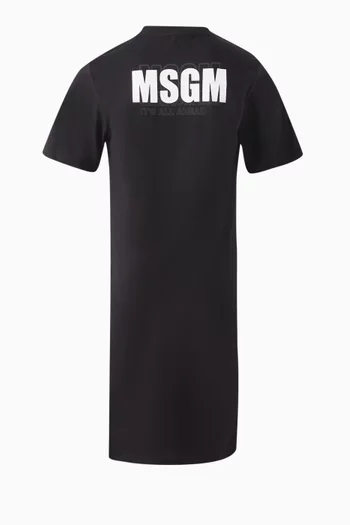 Logo Graphic T-shirt Dress in Cotton
