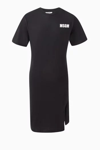 Logo Graphic T-shirt Dress in Cotton