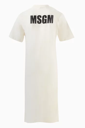 Logo Graphic T-shirt Dress in Cotton