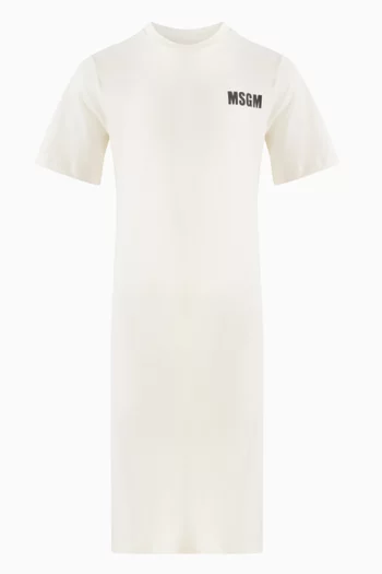 Logo Graphic T-shirt Dress in Cotton