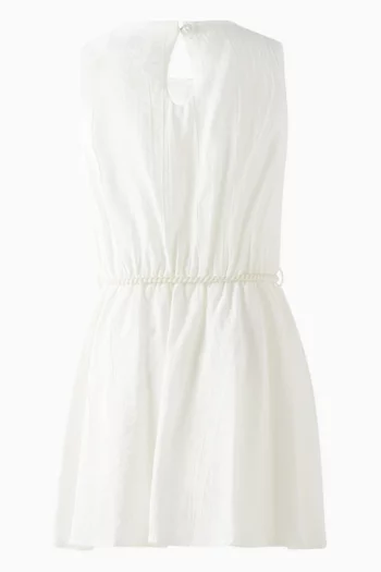 Dress with Tie Belt in Viscose