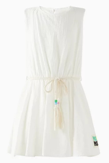 Dress with Tie Belt in Viscose