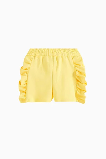 Ruffle-trim Shorts in Cotton-jersey