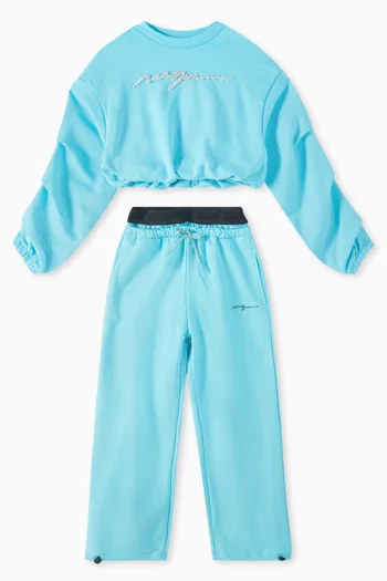 Logo-embroidered Sweatpants in Cotton-fleece