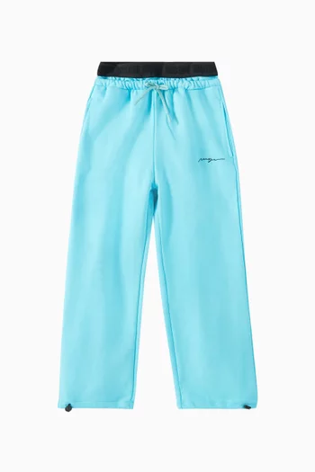Logo-embroidered Sweatpants in Cotton-fleece