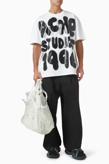 Sprayed Logo T-shirt in Cotton Jersey