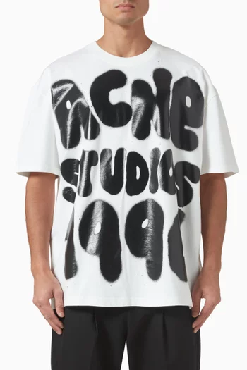 Sprayed Logo T-shirt in Cotton Jersey