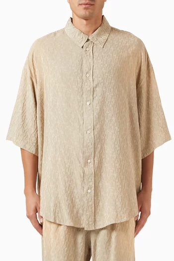 Monogram Shirt in Viscose
