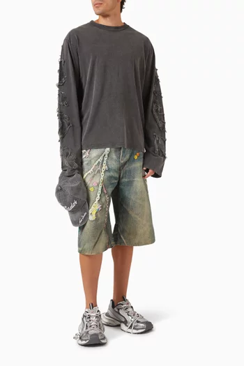 `Loose Shorts in Denim