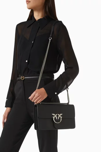 Classic Love One Crossbody Bag in Leather