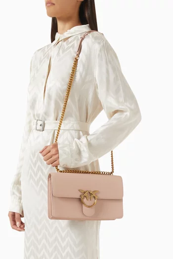 Classic Love One Crossbody Bag in Leather