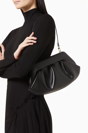 Emera Ruched Clutch Bag in Vegan Leather