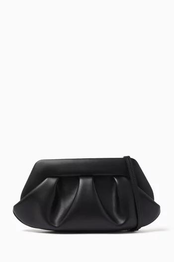 Emera Ruched Clutch Bag in Vegan Leather