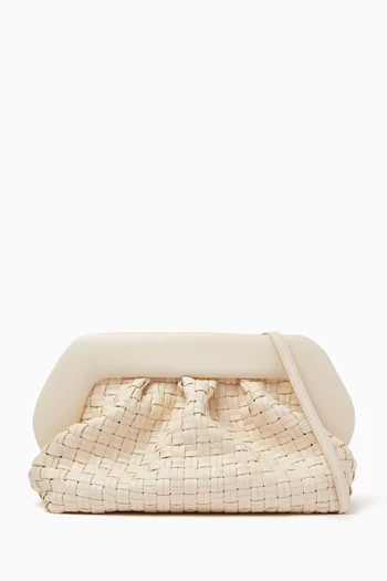 Bios Woven Clutch Bag in Vegan Leather