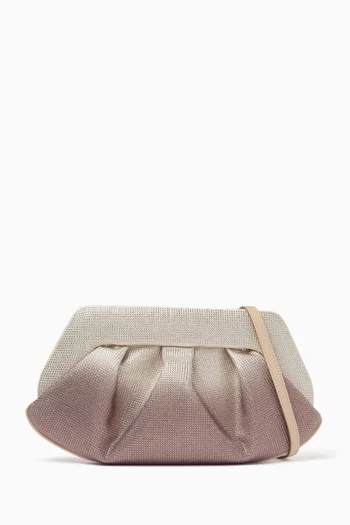 Gea Strass Dégradé Clutch Bag in Vegan Leather