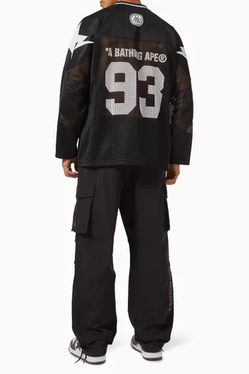 Camo Logo Football Jersey in Mesh