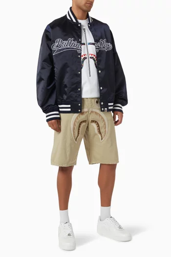 Baseball Varsity Jacket in Satin
