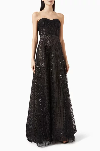 Elina Sequin-embellished Gown