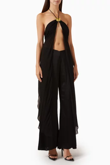 Coral Heart Drape Top