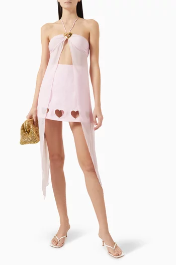 Coral Heart Drape Top