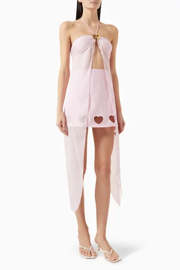 Coral Heart Drape Top