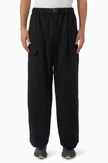 Relaxed Pants in Crinkled Twill
