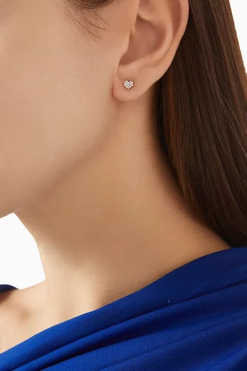 Opensea Single Heart Earring in 14kt Rose Gold