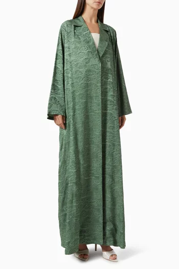 عباية بياقة بطية شكل حرف V‏ فيسكوز