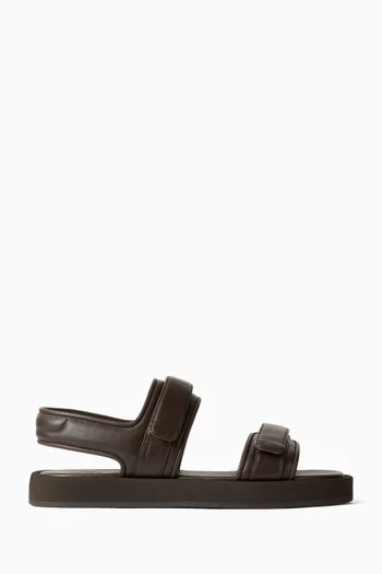 Velcro Sandals in Leather