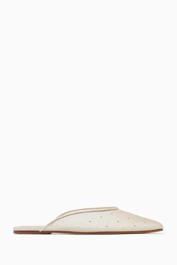 Crystal-embellished Mules in Mesh