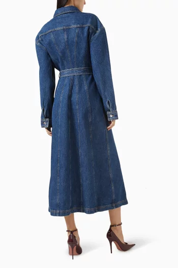 Prima Trench Coat in Denim