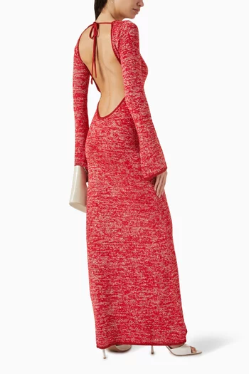 Fiona Keyhole Maxi Dress in Sequin-knit